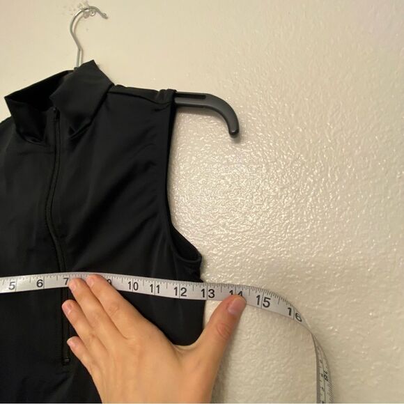 WEISSMAN Dance costume jumpsuit black Zip Front Sleeveless Unitard MT12535 LC - Picture 7 of 11